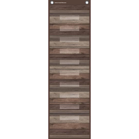 Teacher Created Resources Dark Wood 10 Pocket File Storage Pocket Chart